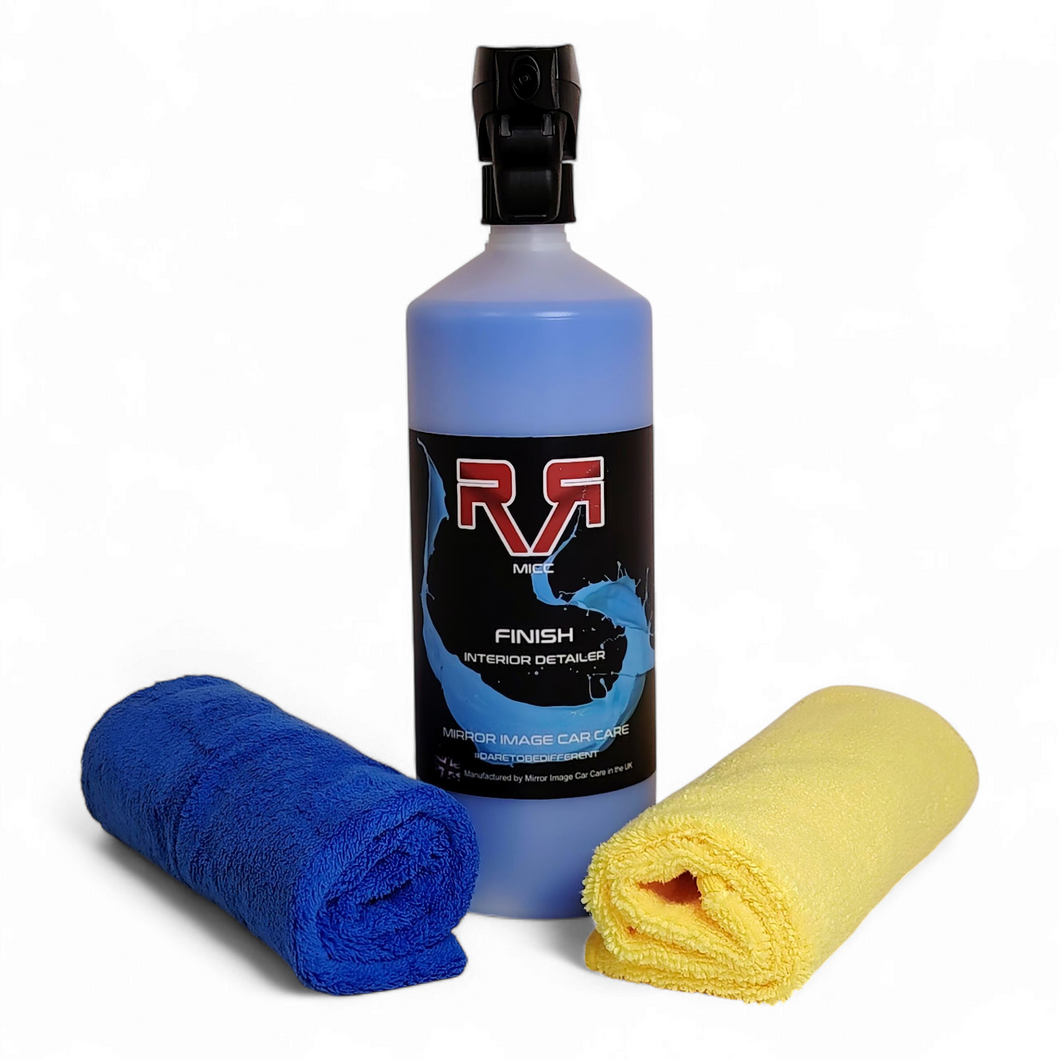 Finish Interior Detailer, Microfiber & Buffing Cloth