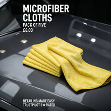 Load image into Gallery viewer, Microfiber Cloths Pack Of Five Yellow
